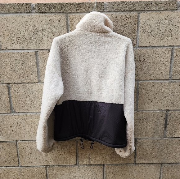 Frame Sherpa Fleece Oversized Off White Jacket Womens Size S - Picture 6 of 14